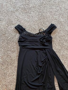 Prom, Party, Wedding dress - Elegant Black Off-Shoulder Evening Dress
